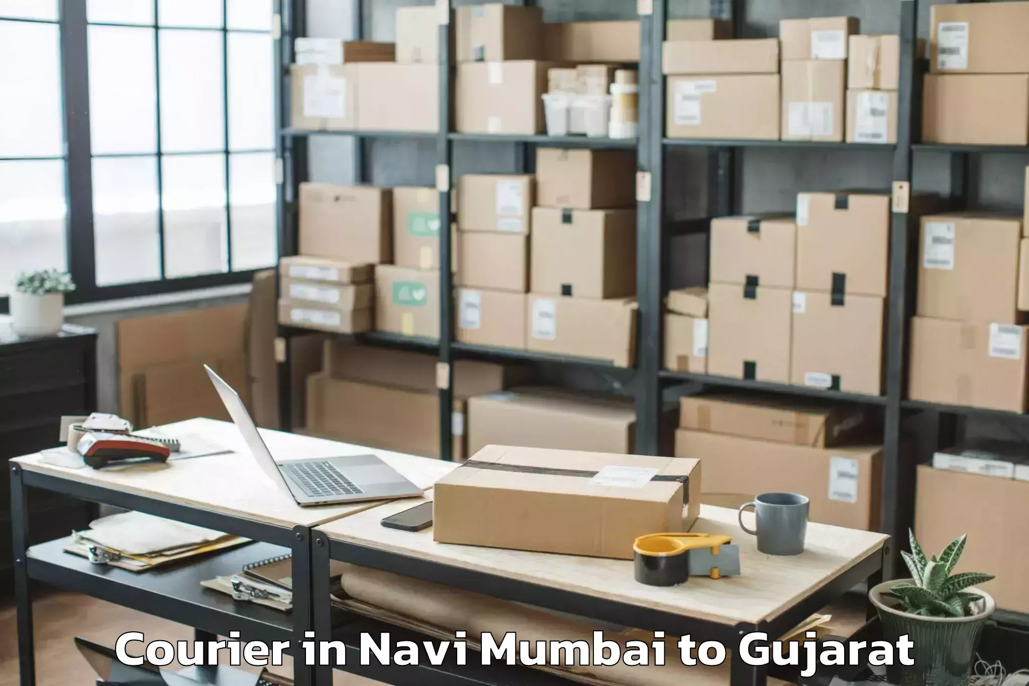 Book Your Navi Mumbai to Jhalod Courier Today